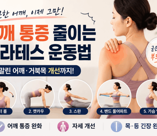 어깨 통증 줄이는 필라테스 운동법