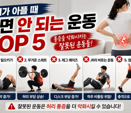 허리가 아플 때 하면 안 되는 운동 TOP 5
