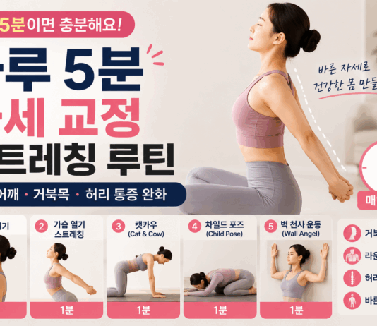 하루 5분 자세 교정 스트레칭 루틴